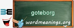 WordMeaning blackboard for goteborg